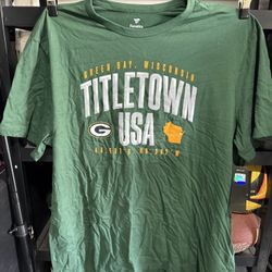 Green Bay Packers T Shirt Green  Fanatics 2XL