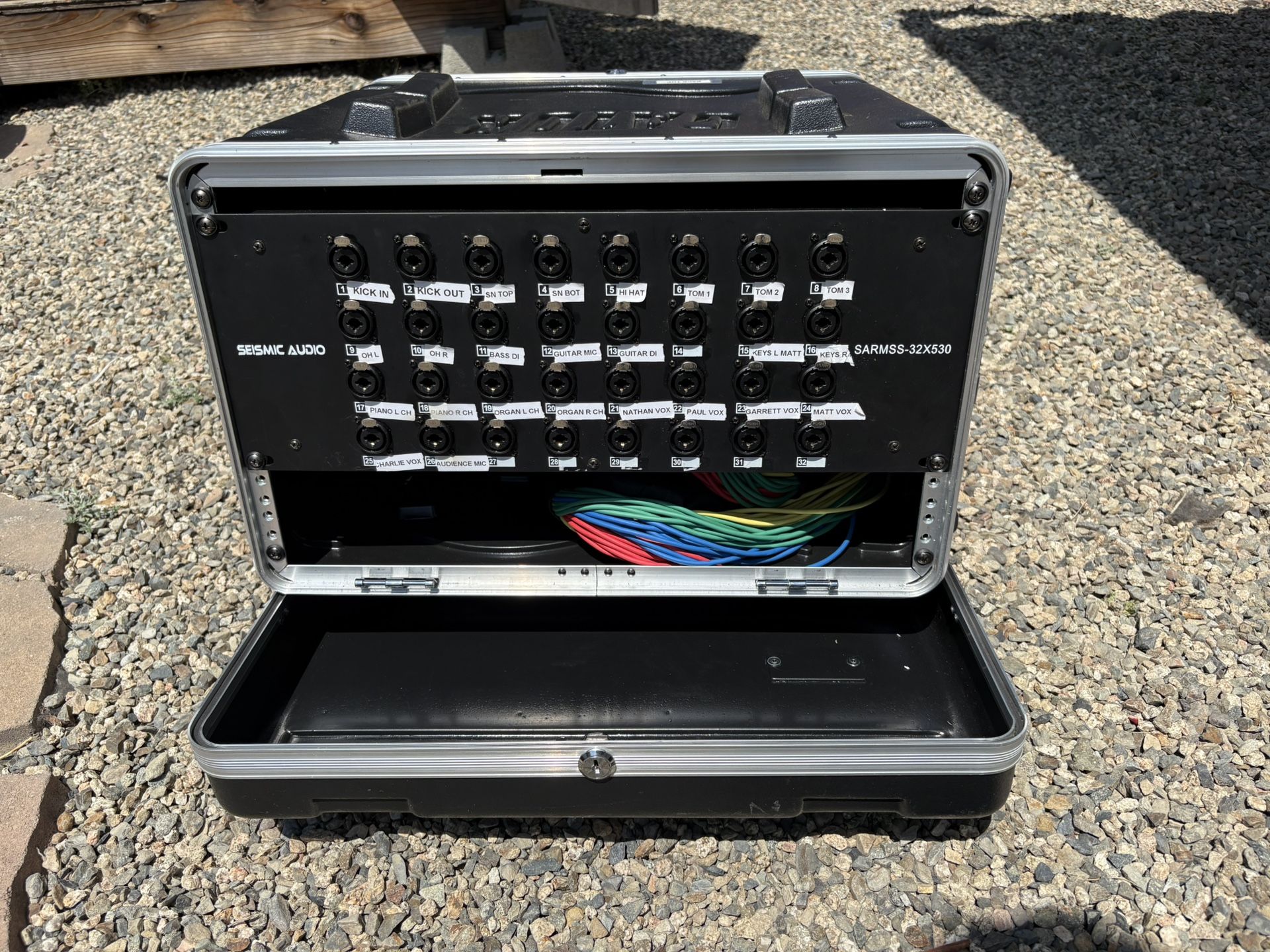 Seismic Audio Rack Mount 32 Channel TRS Combo Splitter Snake Cable-5' and 30' XLR Trunks