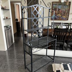 Kitchen Shelf With Wine Rack