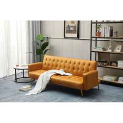 Golden Sofa Bed Couch 🛋️ Brand New In Box 📦 Folds Down Into A Bed 🛏️ 