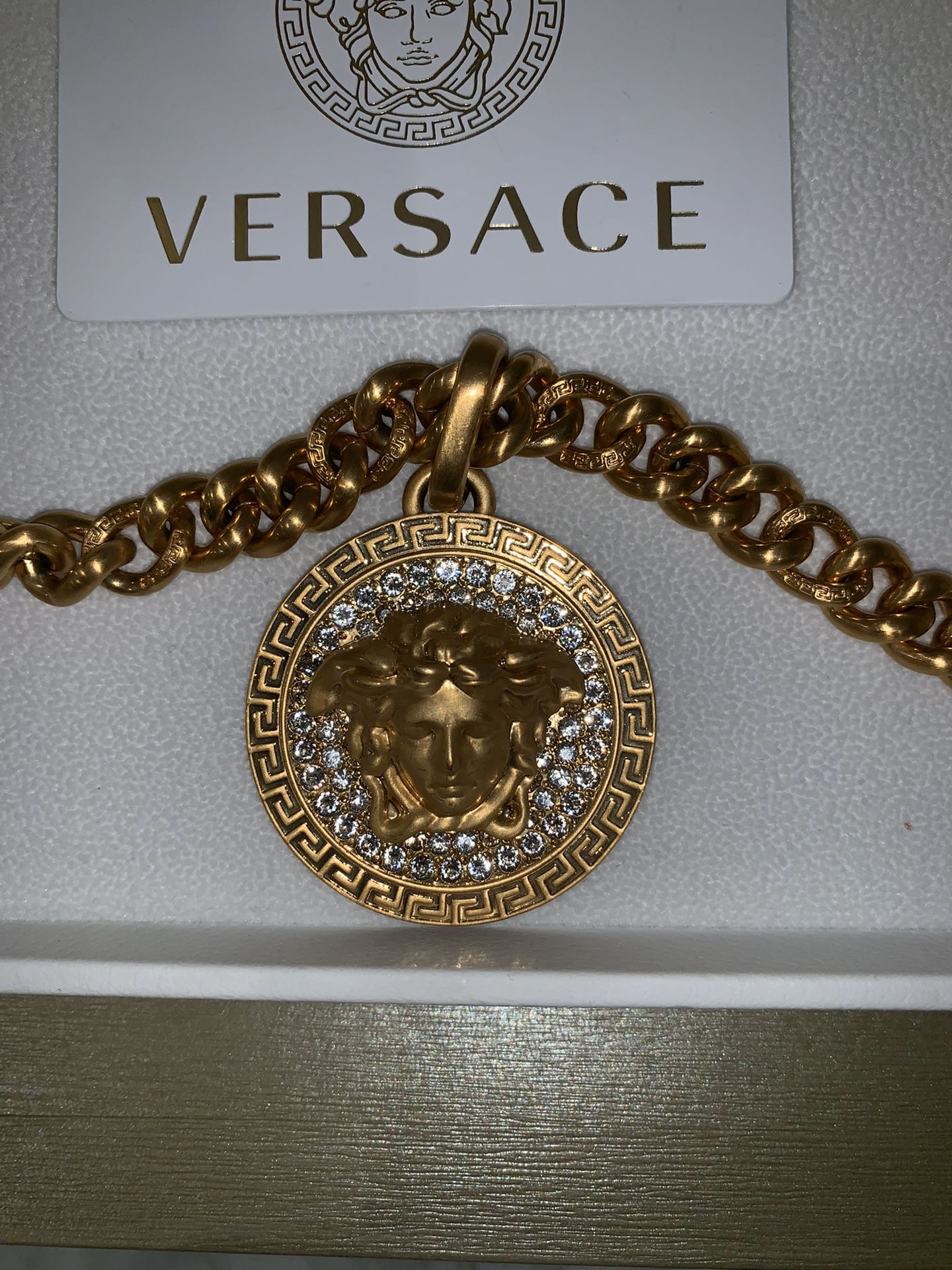 Versace Swarovski Chain Necklace
