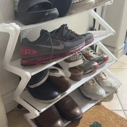 Four-layer large Z-shaped shoe rack