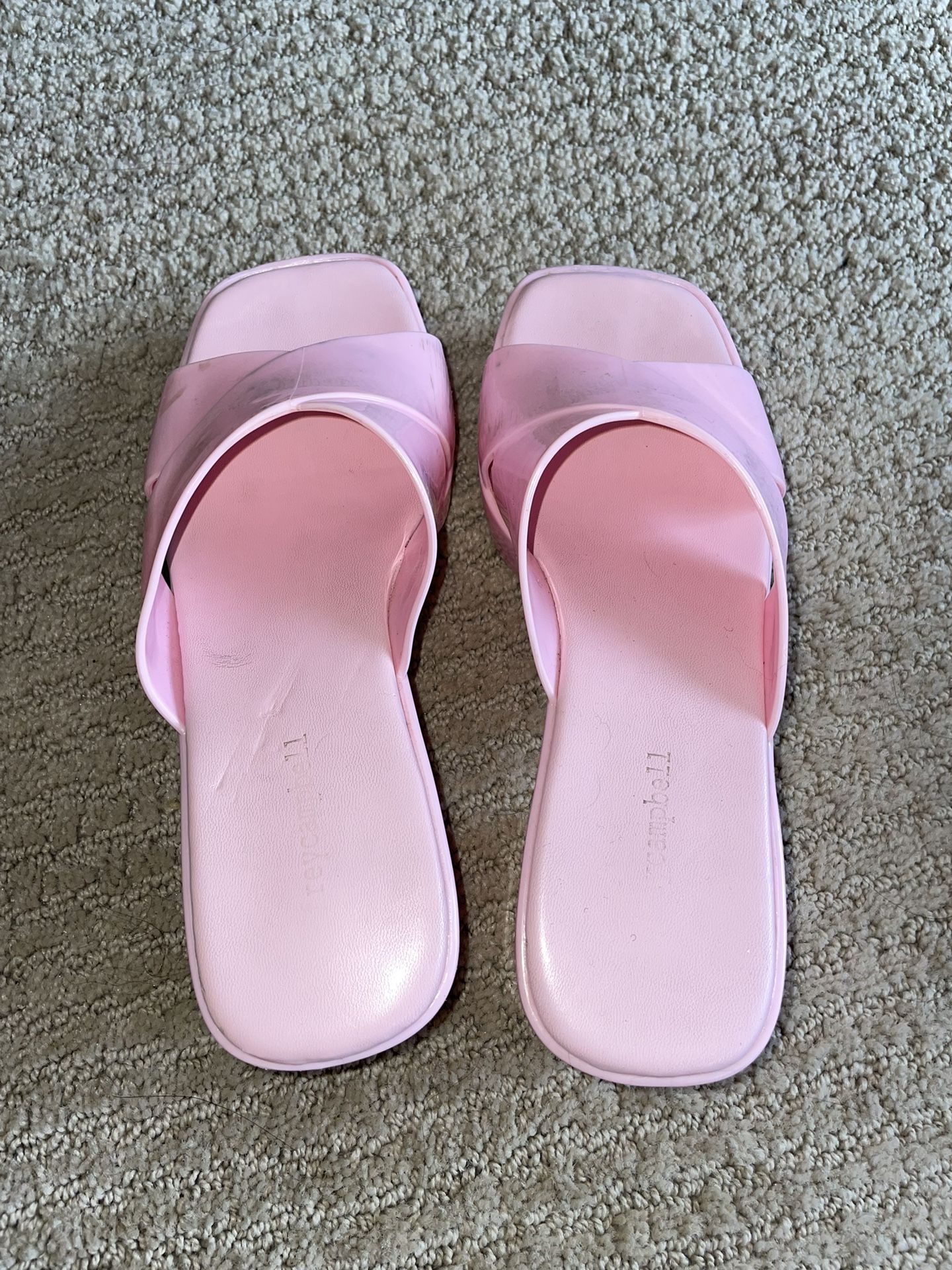 pink jeffery campbell sandal heels size 6