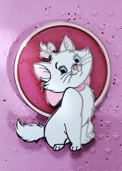Disney Marie Kaleidoscope  The Aristocats Pink Circle Background