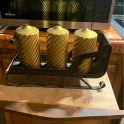 Christmas Sleigh With Candles