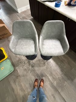 Gray barstools
