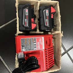 Milwaukee M18 &M12 Battery Charger with 2 Batteries