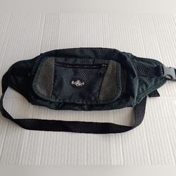 Eagle Creek Dark Green Black Vintage Hip Bag Fanny Pack Travel Hiking Waist Bag