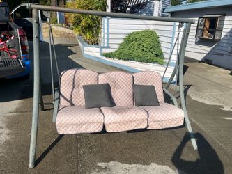 Sage Green Outdoor Swinging Bench