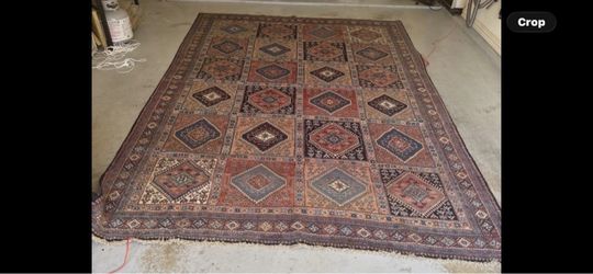Yalameh Runner 9x12 Red 100% Wool Vintage Handmade Knotted Antique Rug