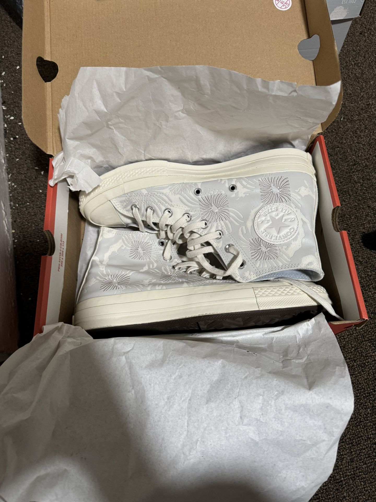Shoe All Stars Converse Chuck 70Hi Floral Print Sneakers In Cream