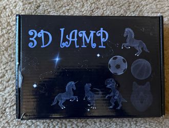 3-D Wolf lamp