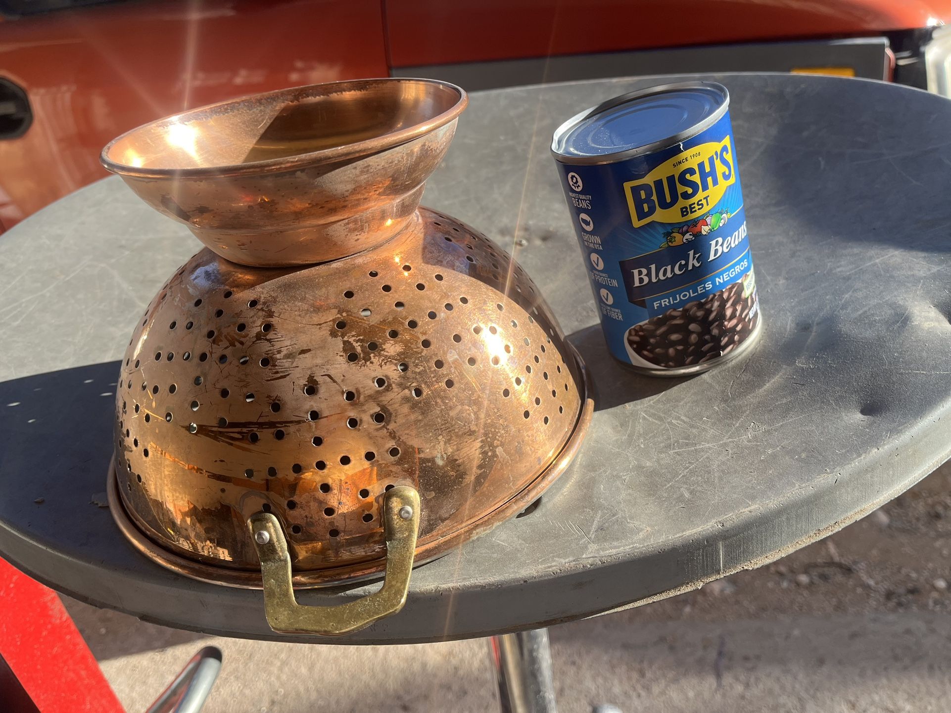 Vintage Copper Colander