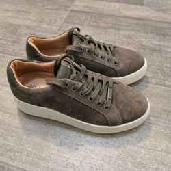 Women's J/Slides NYC Cactus Maya Suede Leather Sneaker Platform Lace Shoe 7.5M