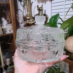 Vintage Clear Fostoria Glass Candy Dish