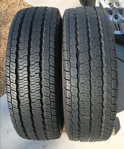 (2) Size: LT-225/75/16 Nexen Roadian CT8 tires.