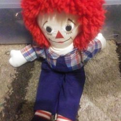 Vintage Collectible Raggedy Andy 1991 Stuffed Animal Or Vintage Plush Doll