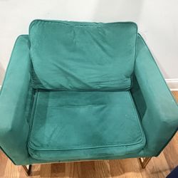 1 Emerald Green accent chair