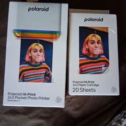Polaroid Bluetooth Photo Printer W/ Print Paper