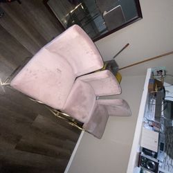 Pink And Gold Bar Stools 
