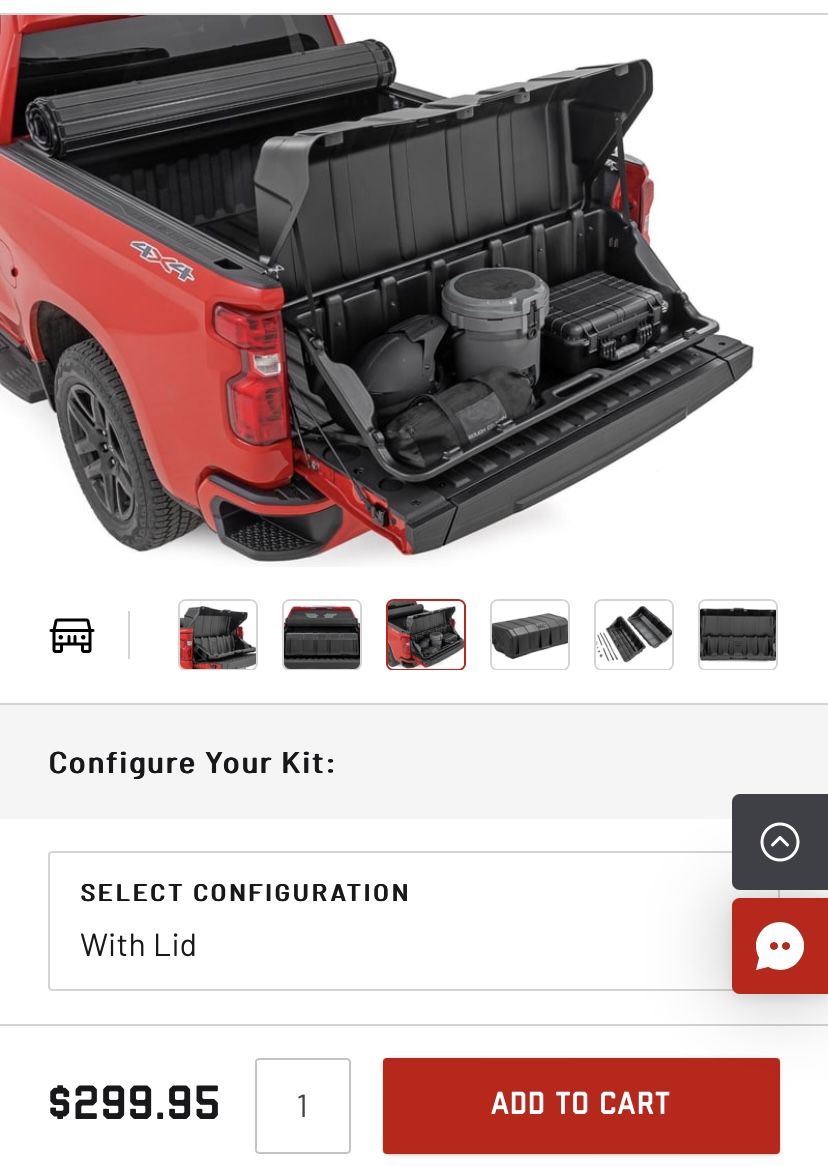 RC Truck Bed Cargo Storage Box w/Lid