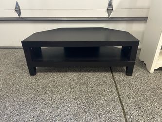 Black corner TV stand