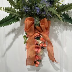 Roses And Ferns Spring Carrot Wreath 