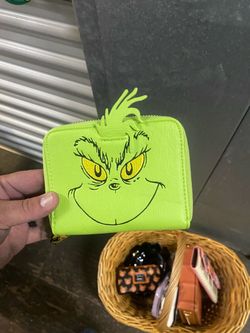 Loungefly Dr Seuss Grinch Faux Leather Wallet Green, 4" x 5.5"