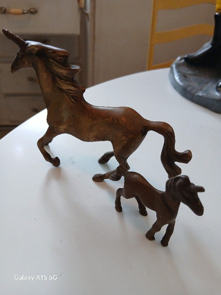 Brass Unicorn Statues