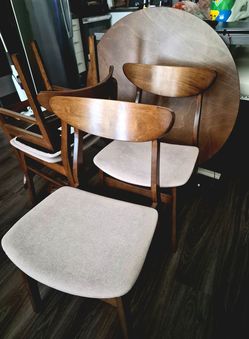 Dining table and four chairs