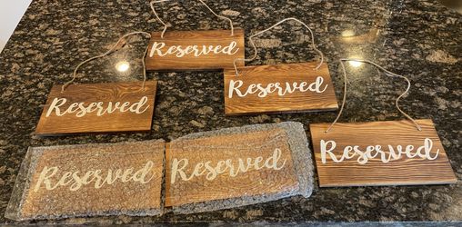 Wedding Wooden Reserve Signs Brand New