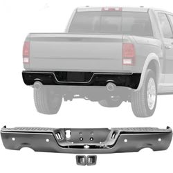 09-18 Dodge 1500 Rear Step Bumper w/ Dual Exhaust & Sensor Holes