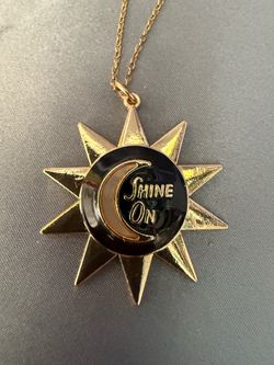 Gold Sun Moon 'Shine On' Pendant Necklace