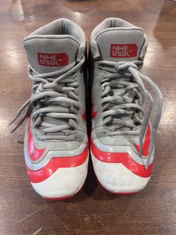 Red Nike Huarache Baseball Cleats 