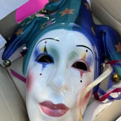 Four New Porcelain Hanging Masks 
