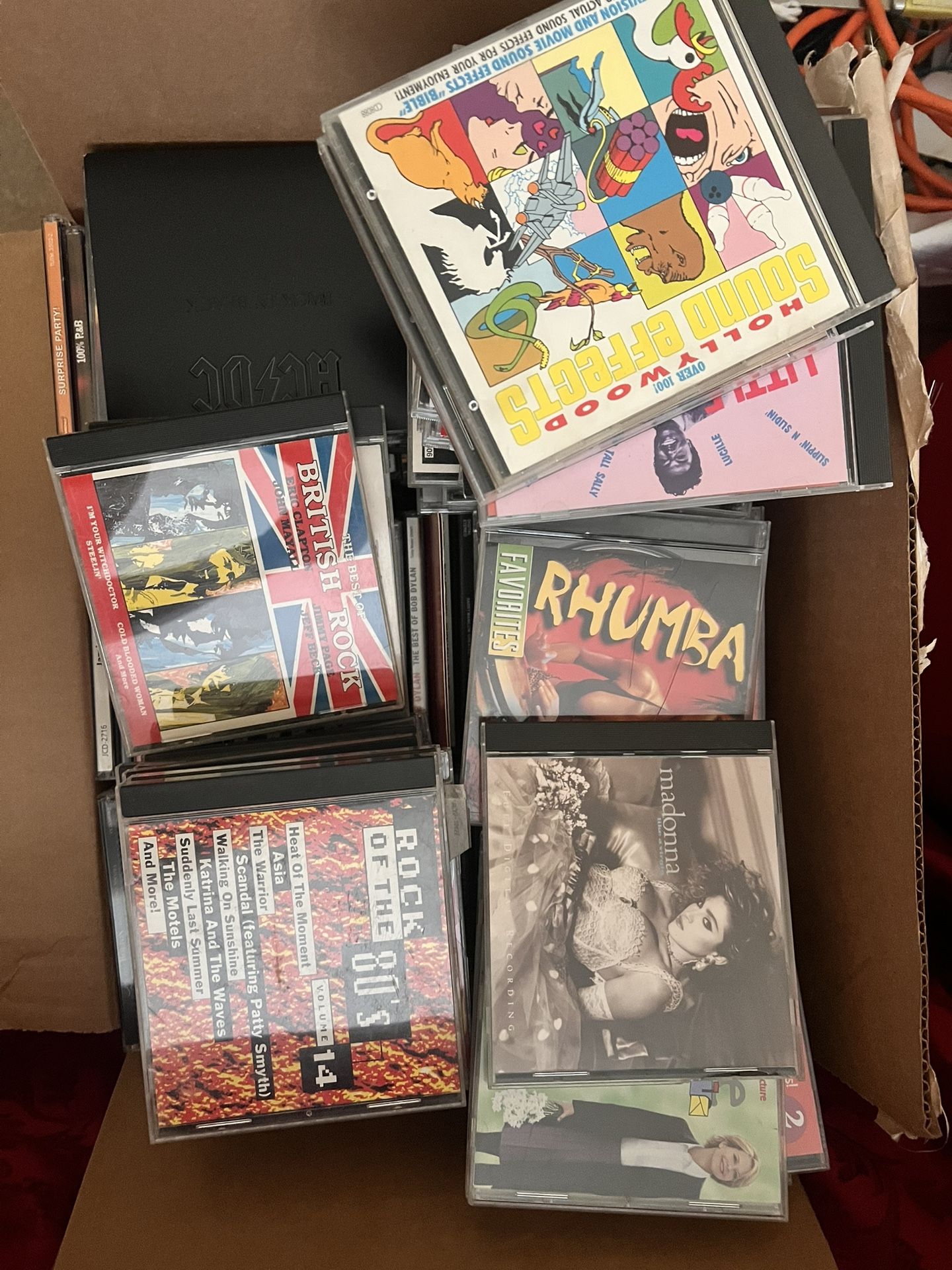 Lot Bundle Box Of CDs - Dance, 80s, Salsa, Rap Etc For DJs