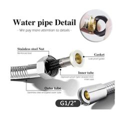 Sink Sprayer Hose Attachment for Faucet, Faucet Head Replacement with 5 Adapters, 59" Hose and Holder - for Feminine Hygiene, Baby Diaper Cleaning & P