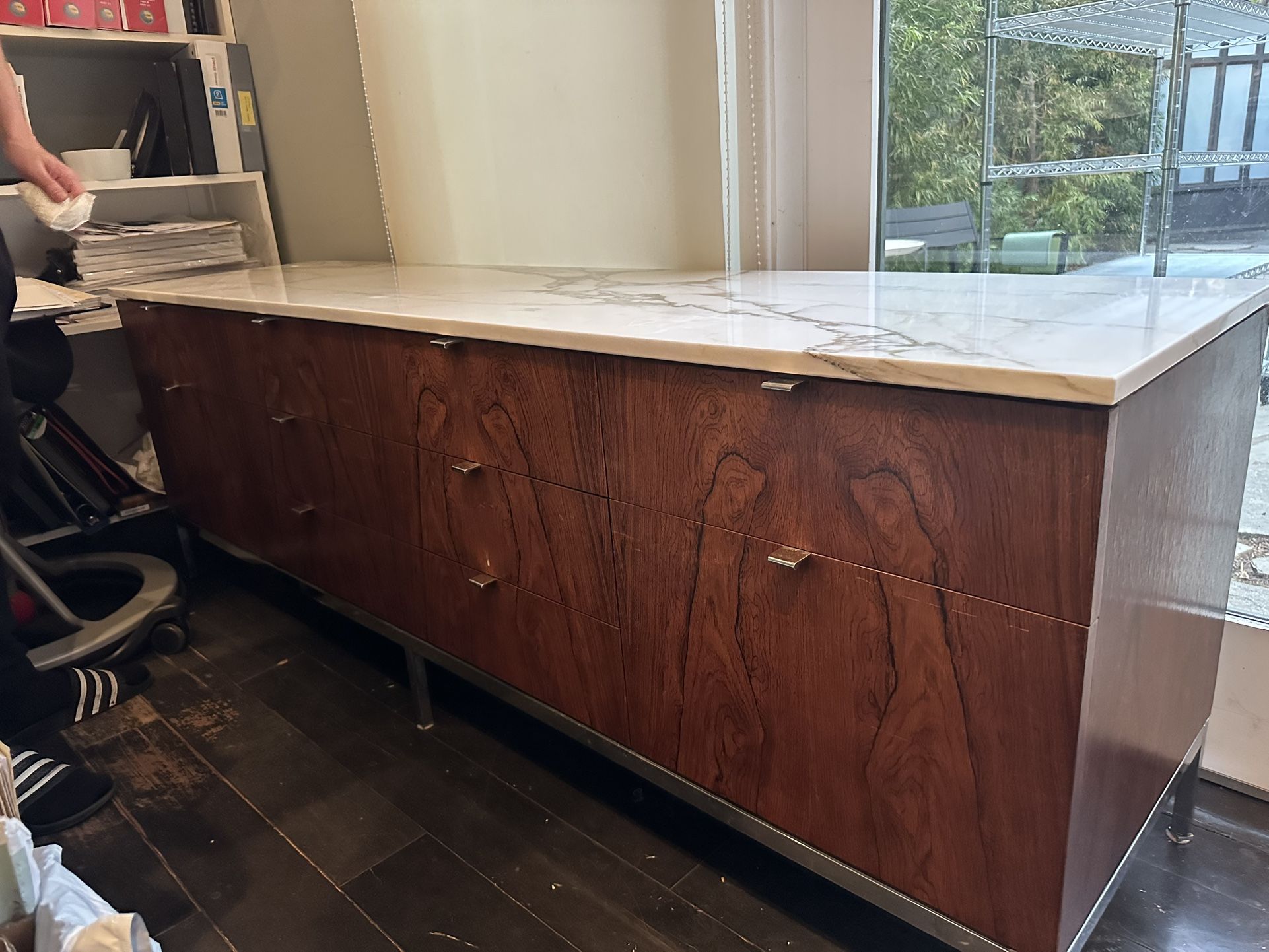 Knoll Rosewood Desk And Cabinet File Drawe