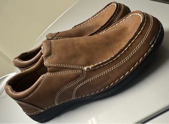 Izod Mens Charlie Loafer Slip Ons Dark Tan 9.5 Shoes