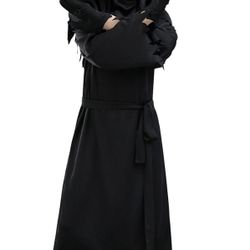 Grim Reaper Cosplay Robe Cotume With Gloves Headwear Belt 10-12Y