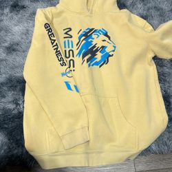 Messi x Hard Rock Cafe Hoodie – XL – Limited Drop – Yellow/Blue – Rare Size