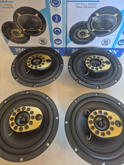 JENSEN 2 PAIRS 6.5" 3 WAY 250 WATTS CAR SPEAKER