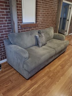 Beautiful Gray Corduroy Sofa