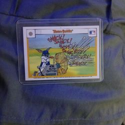 Vintage Bugs Bunny “Auto Batter” Baseball Card – MLB / Looney Tunes Collectible