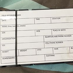 Field Interview Holder