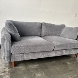 AnneMari Dark Grey Corduroy Sofa - Excellent Condition