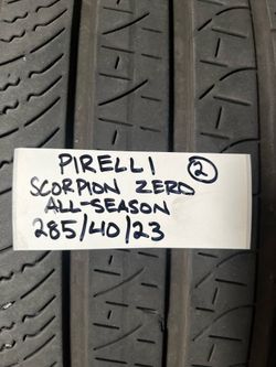 Pair of Pirelli 285/40/23 scorpion Zero All-Season tires