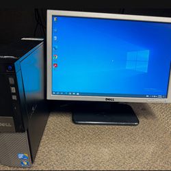 Dell Computer With Monitor 