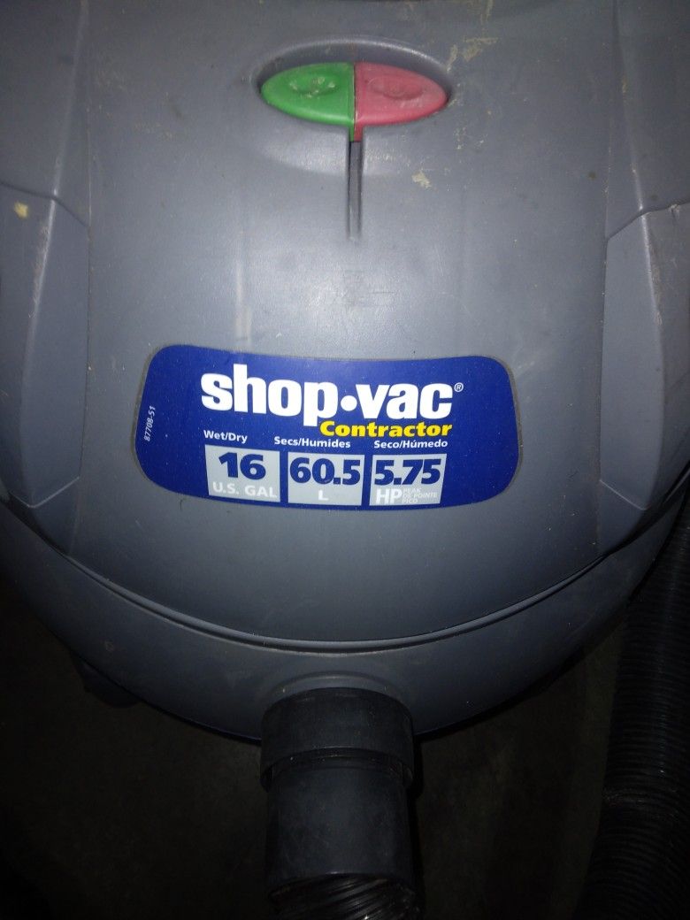 16 Gallon Shop Vac Works Perfectly 