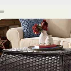 Brown wicker Storage or table  $45